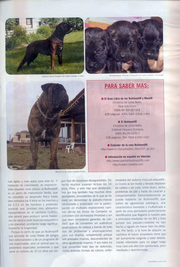 Articulos publicados por Christina de Lima-Netto, Castro-Castalia Bullmastiffs